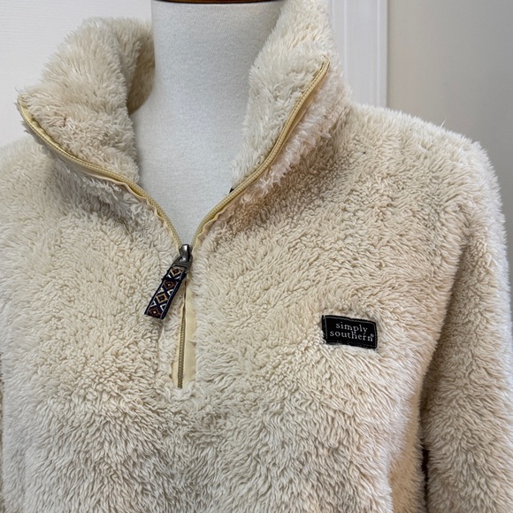 Simply Southern Simply Classic Sherpa Pullover Sz S Preppy Warm Activewear - Picture 3 of 7